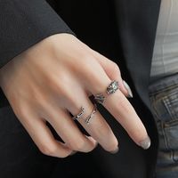 Korean Irregular Snake-shaped Index Finger Ring Retro Fishtail Pattern Open Ring Female main image 4