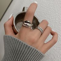 New Trendy Hemp Rope Braided Silver Plated Copper Open Ring Wholesale main image 4