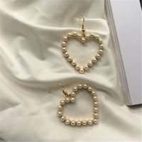 Fashion Inlaid Pearl Classic Heart Earrings Ornaments Wholesale main image 3