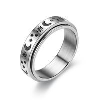 Simple Double-layer Rotating Titanium Steel Ring Decompression Meditation Creative Ring main image 2