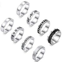 Turnable Titanium Steel Ring Female Decompression Ring European And American Jewelry main image 2
