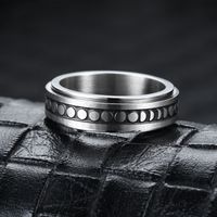 Turnable Titanium Steel Ring Female Decompression Ring European And American Jewelry main image 4