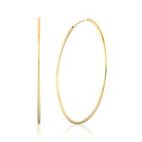 S925 Silver Needle Simple Large Circle Geometric Copper Earrings Wholesale sku image 1