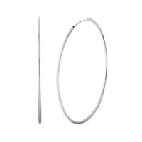 S925 Argent Aiguille Simple Grand Cercle Géométrique Boucles D&#39;oreilles En Cuivre En Gros sku image 2