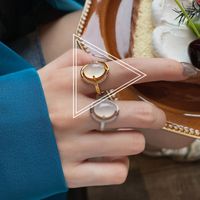 Korean Light Luxury Niche Opening Index Finger Ring Trendy Opal Ring Female sku image 2