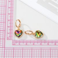 Trend Color Zircon Butterfly Love Pendant Cute Peach Heart Earrings main image 3
