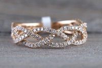 Neue Rose Gold Damen Hand Zubehör Mode Voller Diamant Legierung Ring Großhandel main image 5