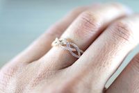 Neue Rose Gold Damen Hand Zubehör Mode Voller Diamant Legierung Ring Großhandel main image 6