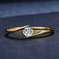 New European And American Gold-plated Inlaid Three-dimensional Zircon Fine Ring main image 6