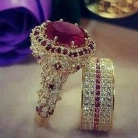 New Colorful Full Diamond Jewelry European And American Diamond-encrusted Ladies Ring main image 1