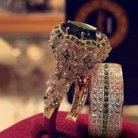 New Colorful Full Diamond Jewelry European And American Diamond-encrusted Ladies Ring main image 3