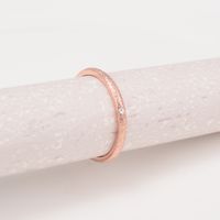 Korean Diamonds 18k Rose Gold Titanium Steel Frosted Couple Ring main image 1