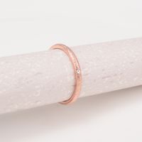 Korean Diamonds 18k Rose Gold Titanium Steel Frosted Couple Ring main image 2