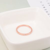 Korean Diamonds 18k Rose Gold Titanium Steel Frosted Couple Ring main image 4