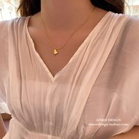 304 Stainless Steel 18K Gold Plated Simple Style Plating Geometric Necklace main image 6
