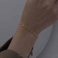 Geometric Titanium Steel 18K Gold Plated Bracelets In Bulk main image 1