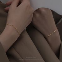Geometric Titanium Steel 18K Gold Plated Bracelets In Bulk main image 4