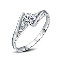 Fashion Female Ring Korean Simple Twisted Diamond Couple Jewelry Wholesale main image 2