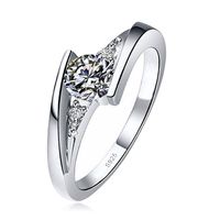 Fashion Female Ring Korean Simple Twisted Diamond Couple Jewelry Wholesale main image 3