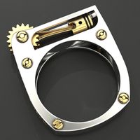 New Geometry Mechanical Two-color Unisex Ring European And American Jewelry main image 6