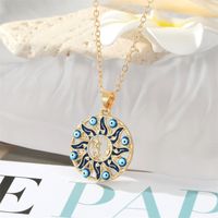 Vintage Exaggerated Devil's Eye Pendant Earrings Necklace Keychain sku image 2