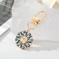 Vintage Exaggerated Devil's Eye Pendant Earrings Necklace Keychain sku image 1