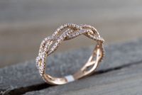 New Rose Gold Ladies Hand Accessories Fashion Full Diamond Alloy Ring Wholesale sku image 1