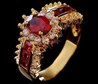 New Inlaid Blue And Red Zircon Ring Fashion Men And Women Ring Wholesale sku image 9