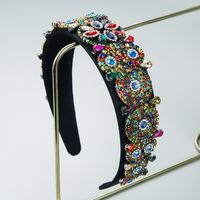 Vintage Ornate Jeweled Fabric Wide Headband main image 2