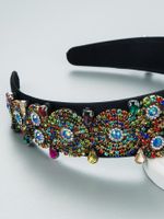 Vintage Ornate Jeweled Fabric Wide Headband main image 5