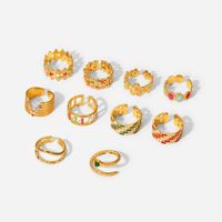 Fashion Geometric Stainless Steel Artificial Gemstones Gold Plated main image 3