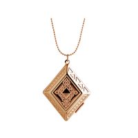 Trendy Prismatic Photo Box Pendant Copper Necklace main image 3