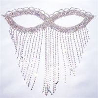 European And American Halloween Masquerade Long Fringe Rhinestone Face Mask main image 5