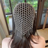 Mode Nuptiale Mariage Strass Coiffure Gland Maille Bandeau En Gros main image 3