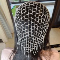 Mode Nuptiale Mariage Strass Coiffure Gland Maille Bandeau En Gros main image 4