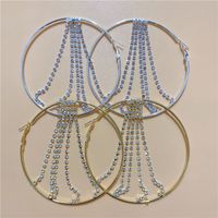 Fashion Style Diamond-encrusted Chain Claw Chain Geometric Earrings Wholesale main image 4