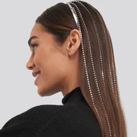 New European And American Rhinestone Headbands Long Fringed Rhinestone Hair Chain main image 1
