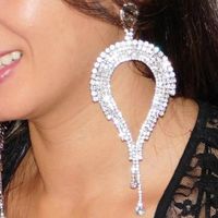 Europe And The United States Exaggerated Oversized Earrings Super Flash Diamond Earrings main image 4