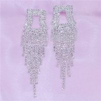 Europe And The United States Fashion Drop-shaped Long Tassel Earrings main image 1