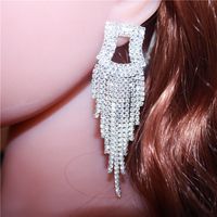 Europe And The United States Fashion Drop-shaped Long Tassel Earrings main image 5