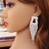 Europe And The United States Fashion Drop-shaped Long Tassel Earrings main image 6