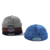 Autumn And Winter New Corduroy Landlord Hat Fashion Retro Letter Labels Hat main image 3