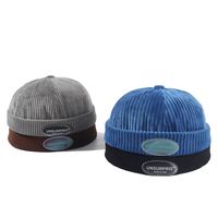 Autumn And Winter New Corduroy Landlord Hat Fashion Retro Letter Labels Hat main image 4