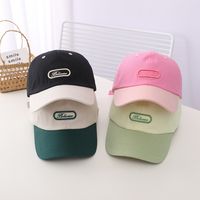 Embroidered Letters Small Standard Color-blocking Baseball Cap Children's Sunshade Hat main image 5