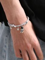 Korean Fashion Star Picking Astronaut Bracelet Couple Suction Stone A Pair Of Jewelry sku image 1