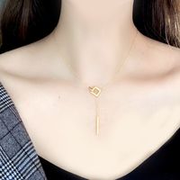 304 Stainless Steel 18K Gold Plated Simple Style Plating Geometric Necklace main image 3