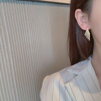 Fashion Waves Plating 304 Stainless Steel No Inlaid 18K Gold Plated Earrings Ear Studs main image 5