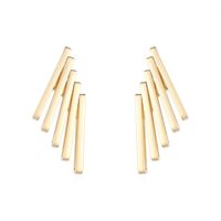 Fashion Waves Plating 304 Stainless Steel No Inlaid 18K Gold Plated Earrings Ear Studs main image 6