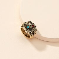 European And American Retro Lion Ring Male Diamond Ring Wholesale main image 1