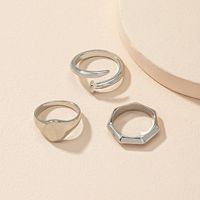 Simple Geometric Open Ring Set Female Niche Couple Ring Wholesale main image 3